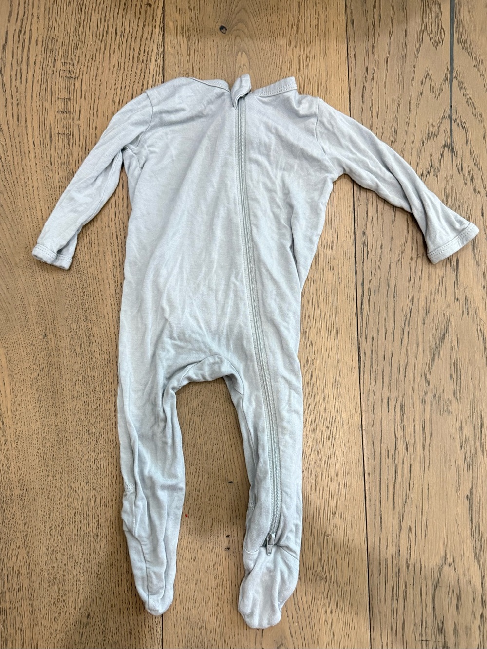 Kyte Baby Zippered Footie Pajamas Blue 3–6M Bamboo